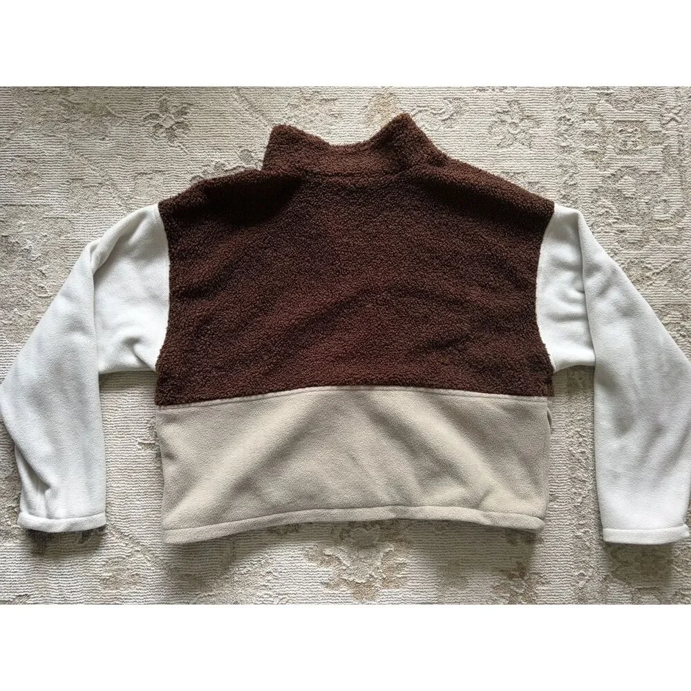 DONNI Women's Tri-Fleece Jacket  Brown/Cream - Picture 6 of 7